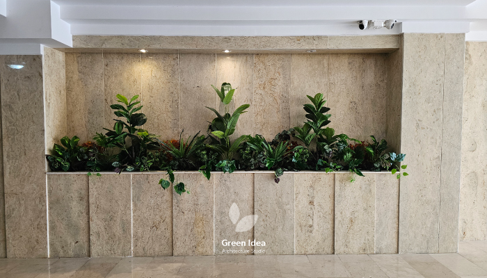 نمونه کار | باغچه مصنوعی در پارکینگ