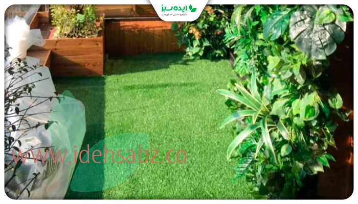 نمونه کار | اجرای چمن مصنوعی در تراس گاردن