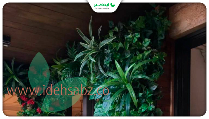 نمونه کار | استفاده از گیاهان مصنوعی برای  گرین وال مصنوعی