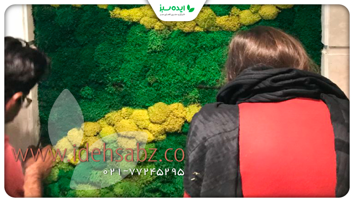 نمونه کار | اجرای دیوار خزه ای