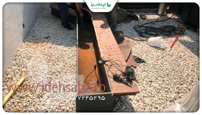 نمونه کار | سیستم تخلیه آب روف گاردن