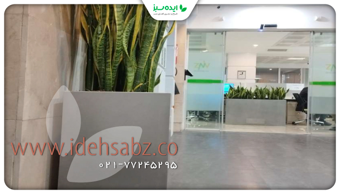 نمونه کار | دکوراسیون فضای سبز به کمک فلاور باکس فلزی