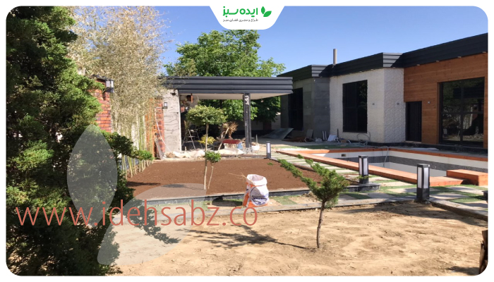 نمونه کار | محوطه سازی ویلا در کردان