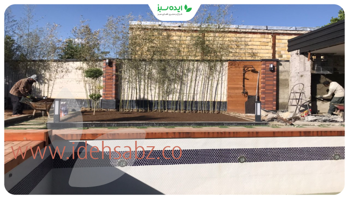 نمونه کار |  دیزاین حیاط کردان