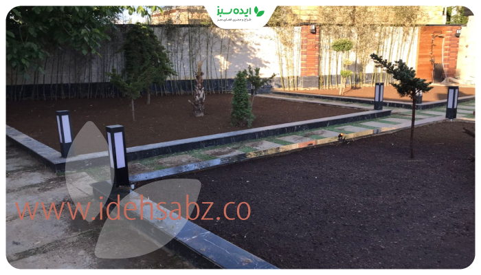 نمونه کار |  چمن کاری در محوطه ویلا محدوده کردان
