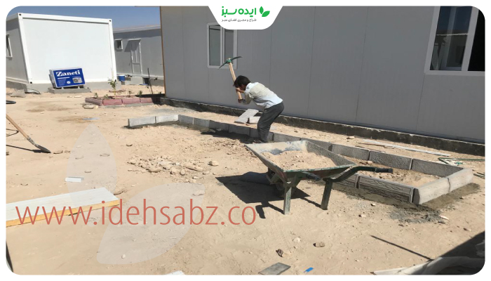 نمونه کار | باغچه سازی کمپ مهندسی عسلویه