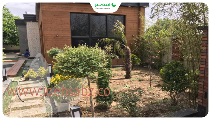 نمونه کار | پوشش گیاهی حیاط ویلا