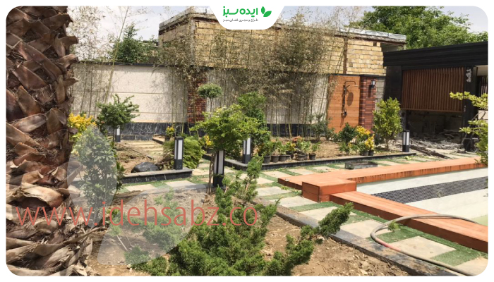 نمونه کار | طراحی فضای سبز ویلا در کردان