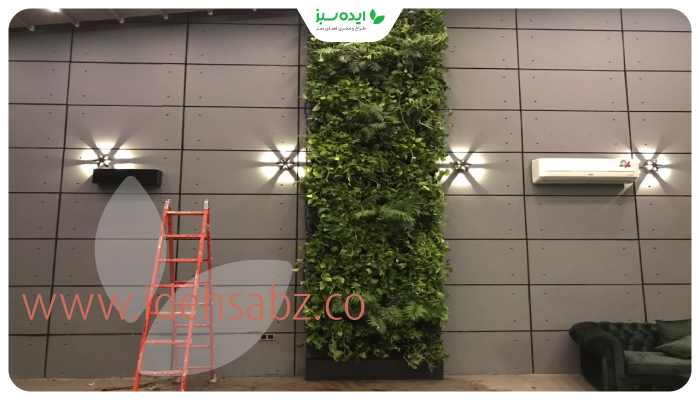 نمونه کار | دیوار سبز شبکه ای فرش صاحیقران