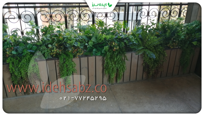 نمونه کار | اجرای تراس سبز مصنوعی محدوده اقدسیه تهران