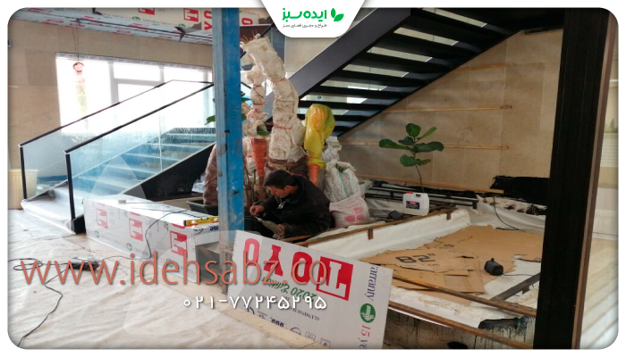 نمونه کار | باغچه استوایی زیر راه پله