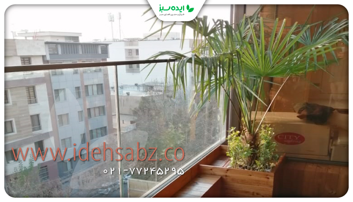 نمونه کار | استفاده از فلاورباکس چوبی در تراس