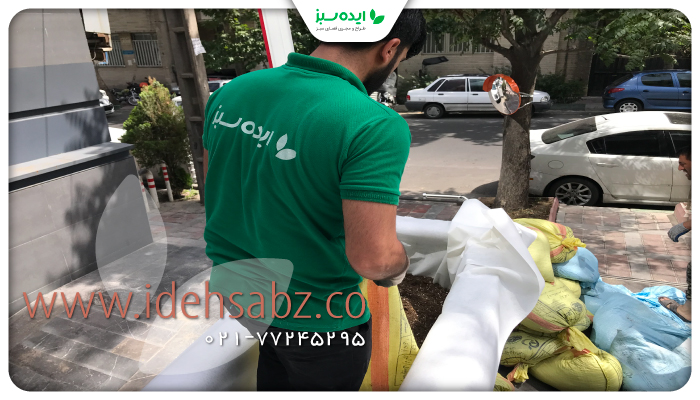نمونه کار | ایده طراحی محوطه ورودی با فلاور باکس