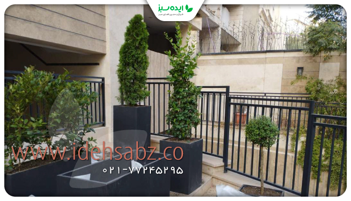 نمونه کار کاشت گیاهان فضای باز