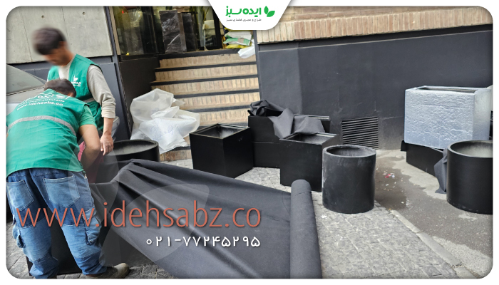 نمونه کار | فلاور باکس فلزی