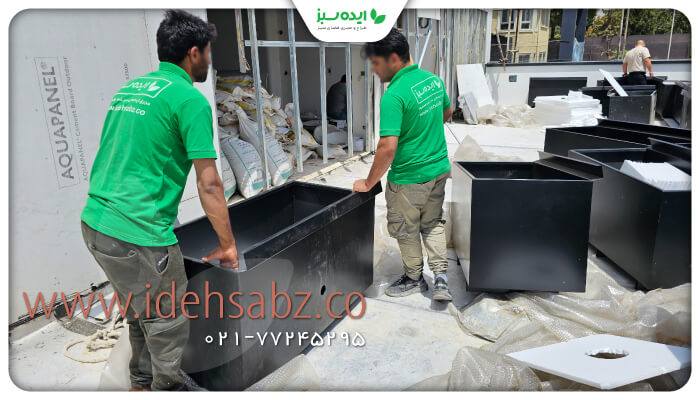 نمونه کار | فلاور باکس فلزی