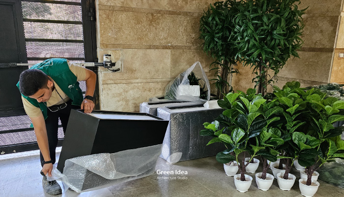 نمونه کار | فلاورباکس و گیاه مصنوعی پارکینگ پونک