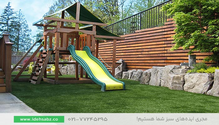 عکس استفاده از چمن مصنوعی در زمین بازی | چمن پلی اتیلنی