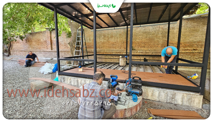 نمونه کار | طراحی و اجرای آلاچیق اختصاصی روستای بیلقان توسط ایده سبز