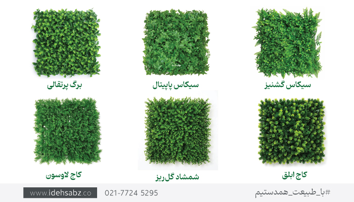 انواع گرین وال مصنوعی | دیوار سبز مصنوعی