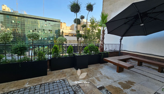 پروژه طراحی روف گاردن شرکت پتاس آسیا تهران