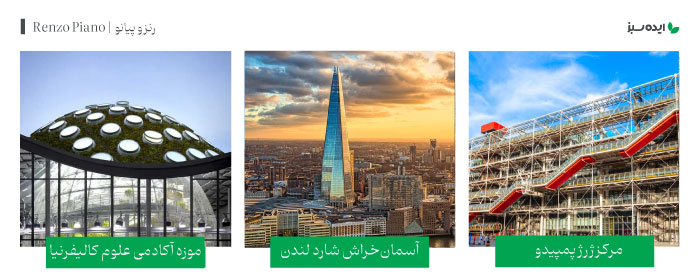 آثار معمار مشهور رنزو پیانو | Renzo Piano